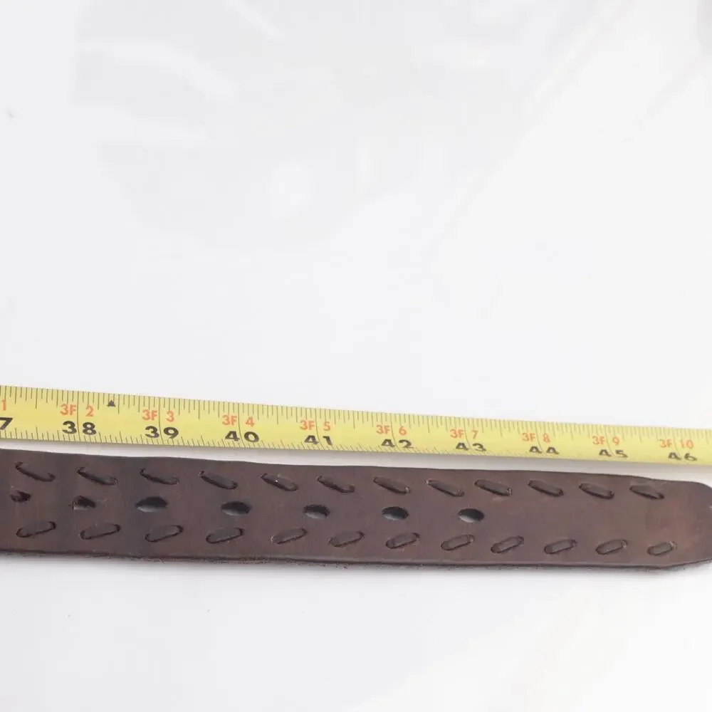 Levis Mens Belt Size 40 Brown Leather‎ Whipstitched Adjustable Casual